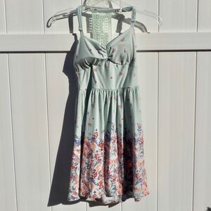 No Boundaries Floral Lace Razor Back Dress, Size XS